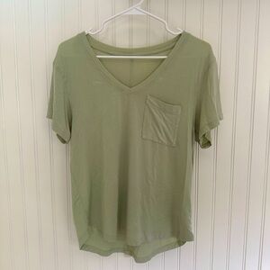 American Eagle Outfitters Sage Green Short Sleeve Relaxed T-Shirt